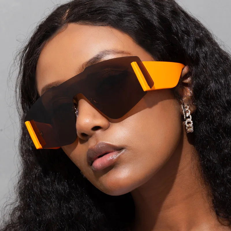 New Fashion One-Piece Oversized Sunglasses