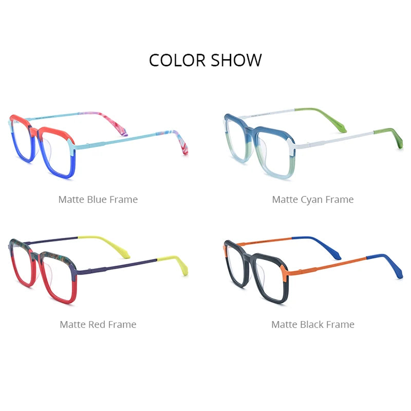 FONEX Colorful Acetate Titanium Glasses Frame F85786