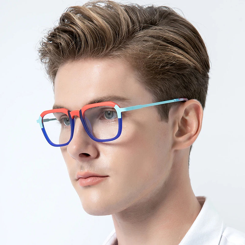 FONEX Colorful Acetate Titanium Glasses Frame F85786