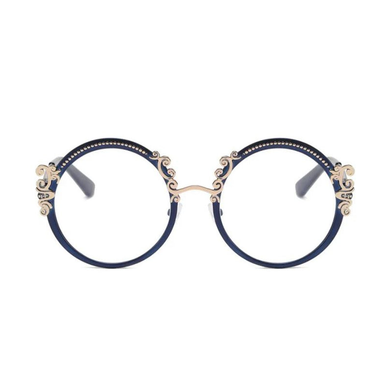 Gold Metal Frame Blue Light Blocking Spectacles for Women