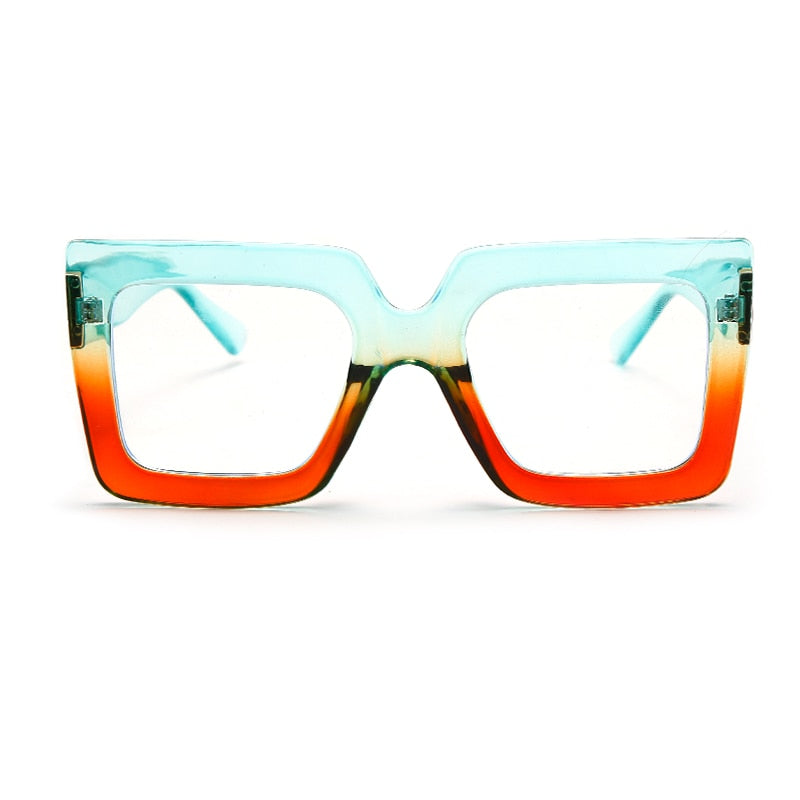 Square Glasses Frame Retro Women Colorful Frame