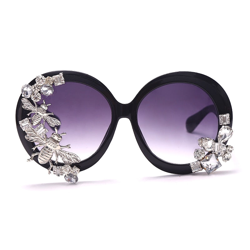 Oversized Round Diamond  Sunglasses