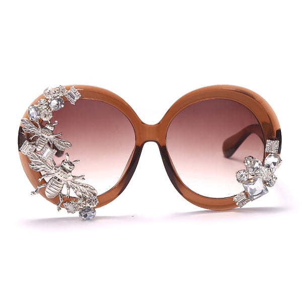 Oversized Round Diamond  Sunglasses