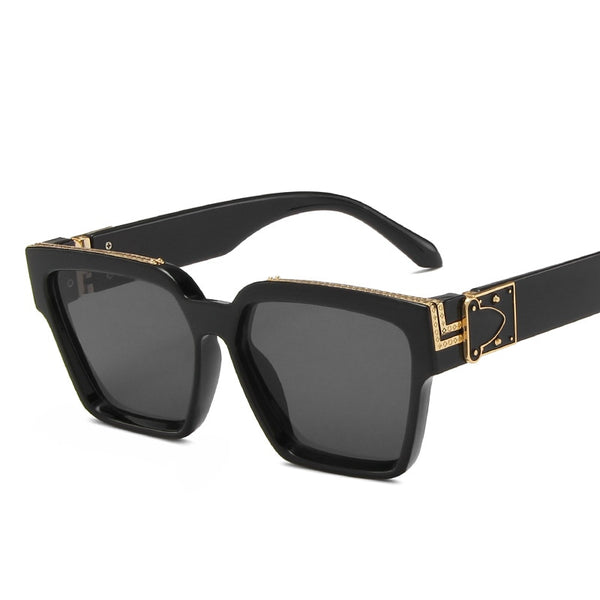 Shield Big Frame Oversized Square Sunglasses