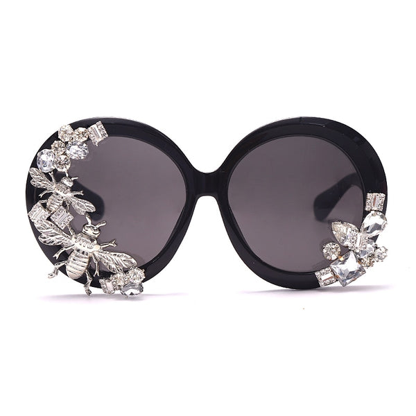 Oversized Round Diamond  Sunglasses