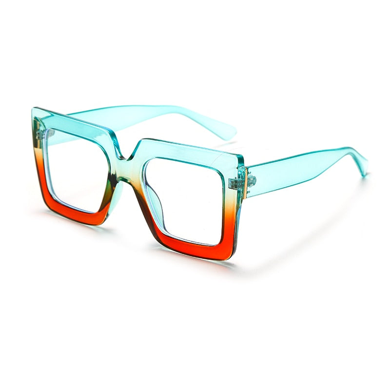 Square Glasses Frame Retro Women Colorful Frame